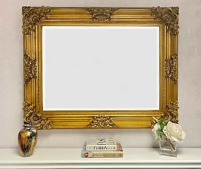 £99.95 • Buy GOLD WALL MIRROR French Baroque Style Wide Decorative Frame