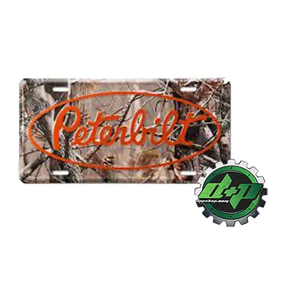 Peterbilt Truck Camouflage Real Tree License Plate Orange Logo Tag Diesel Camo • $20.79