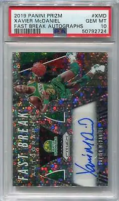 2019-20 Panini Prizm Fast Break Autographs 26 Xavier McDaniel Auto PSA 10 GEM MT • $40