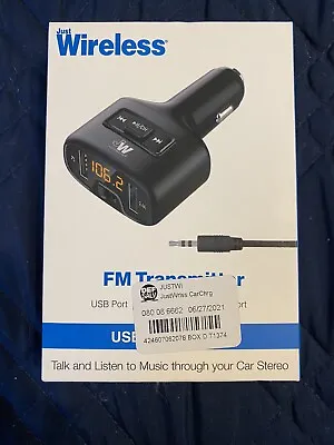 Just Wireless FM Transmitter Dual Port Car Charger • $7