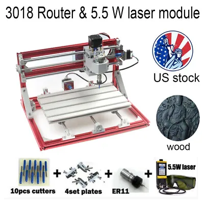 3018 CNC Machine Router 3Axis Engraving PCB Wood Carving DIY Milling Kit Red US • $189