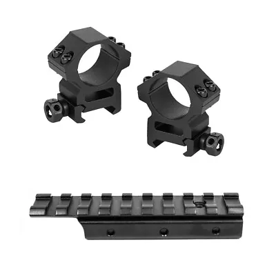 Dovetail Picatinny Rail Adapter W/ Scope Ring Mounts Fits Mossberg 702 Plinkster • $26.59
