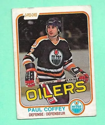 (1) Paul Coffey 1981-82 O-pee-chee # 111 Oilers  Rookie Creased Card (j3523) • $28.40