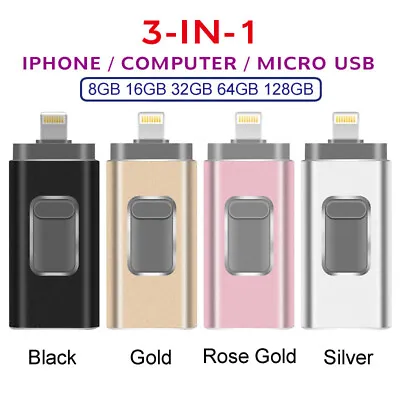 USB I Flash Drive Disk Storage Memory Stick For IPhone IPad PC Android 512GB 2TB • £11.95