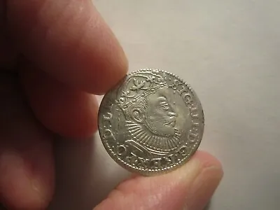 1589 Poland Latvia Riga 3 Groschen Trojak • $96