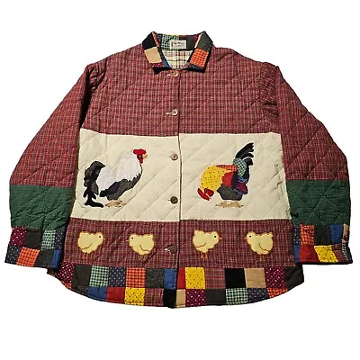 Patch Magic Group Handcrafted Jacket Vintage Rustic Quilted Coat Farm LG/XL • $125