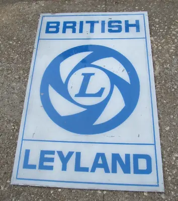 VINTAGE 1960's BRITISH LEYLAND DEALER FACTORY Plexi Glass Sign 24  By 36  • $594.99