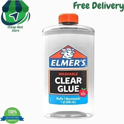 $26.99 • Buy Elmers Slime Liquid PVA Glue, Great For Making Slime, Washable, (2024691), 946Ml