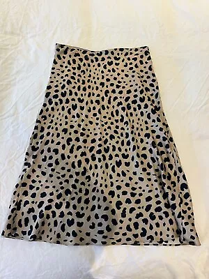 Realisation Par Leopard Silk Skirt Size L • $16