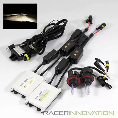 H13/9008 4300K Stock White Bi-Xenon Dual AC Canbus Ballast HID Headlights Kit • $71