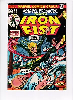 Marvel Premiere #15 1974 5.0 Very Good/Fine 1st Iron Fist MVS Intact • $120