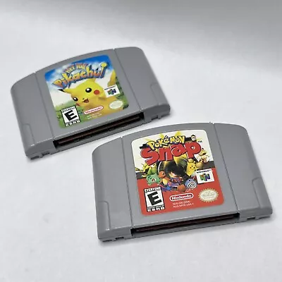 Pokemon Snap And Hey You Pikachu Nintendo 64 Cartridge Authentic Cleaned Tested • $29.99