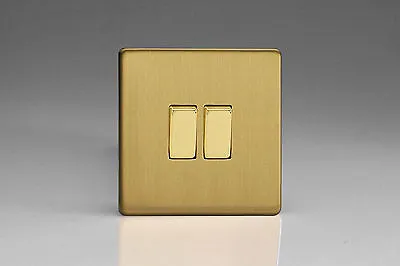 £10.24 • Buy Varilight Flat Screwless Brushed Brass Light Switches, Plug Sockets, TV Sockets