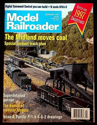 Model Railroader Magazine February 1997 GP60M N Scale Midland Coal Texas Pacific • $12.99