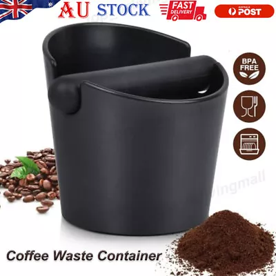 Black Bucket Coffee Waste Container Tamper Tube Bin Knock Box Espresso Grinds AU • $15.72