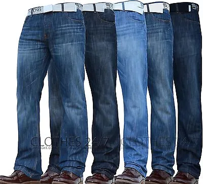 £19.99 • Buy Mens Smith & Jones Bootcut Flared & Straight Leg Blue Jeans All Waist Sizes