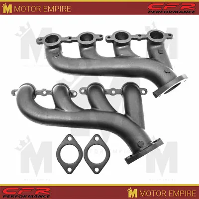 $262.09 • Buy Cast Iron Exhaust Manifolds Fits 2002-2012 Chevy LS Based Raw