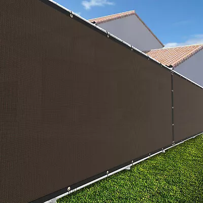 3ft Brown Privacy Fence Screen Windscreen Fencing Mesh Shade Cover Garden • $471.99