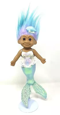 RARE Vintage RUSS Mermaid Troll Doll W/ Blue / Purple Hair & Iridescent Tail! • $99.99