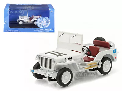 1944 Jeep Willys United Nations Un White 1/43 Diecast Model By Greenlight 86308 • $18.99