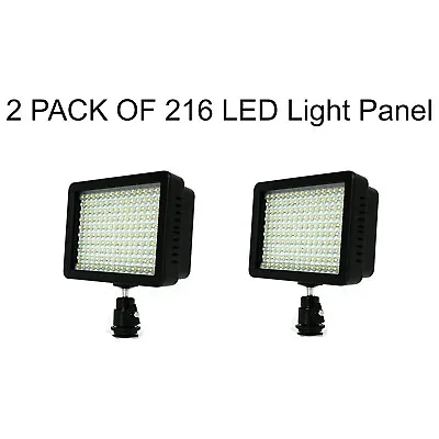 LS [2-Pack] Camera Video Light 216 LED Ultra High Power Panel With 1/4  Thread • $30.18