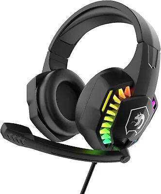 $29.89 • Buy RGB Gaming Headset Stereo Surround Sound 3.5mm Wired Noise Cancelling For PS4 