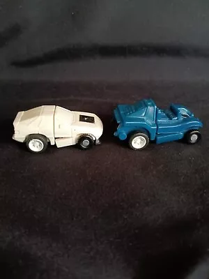 Transformers G1 Blue Dune Buggy And White Porsche Autobot Mini Spies 1984 Takara • $25