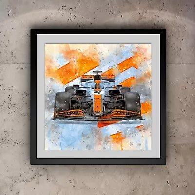 McLaren Formula 1 Wall Art | Gulf Livery | F1 | Lando Norris Car | Poster-Print • £9.99