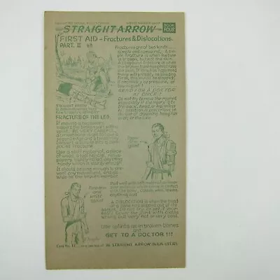 Nabisco Shredded Wheat Straight Arrow Indian 1st Aid Book 4 Card 17 Vintage 1952 • $9.99