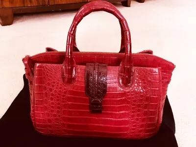 $1980 • Buy Classic Large Nancy Gonzalez Red Cristina Crocodile Tote Bag  $3,750