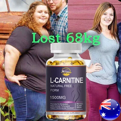 120p CAPSULES ACETYL L-CARNITINE 1500MG STRONG WEIGHT LOSS FAT BURNER SUPPLEMENT • $20.99