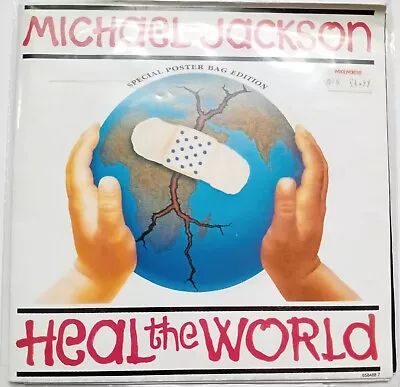 Michael Jackson - Heal The World Poster Bag Edition 7  Vinyl 1991 EPIC 658488 7 • £3.95