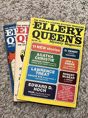 Vintage ELLERY QUEEN'S MYSTERY MAGAZINES - Lot Of 3 1971 May June July • $14.99