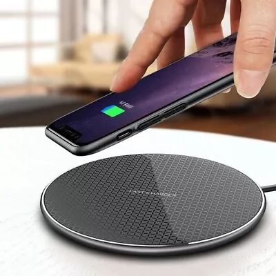 Super Fast Wireless Charger Stand Qi Charging For All Samsung IPhone Phones • £6.75