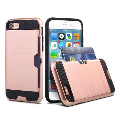 $8.95 • Buy For IPhone 7 8 SE2 SE3 Shockproof Case With Card Holder