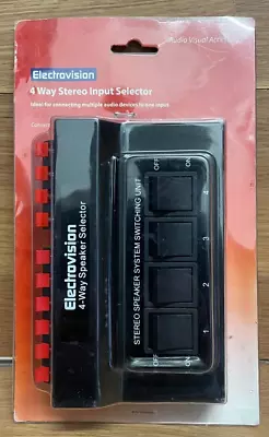 Electrovision 4 Way Stereo Input Selector New. • £24.99