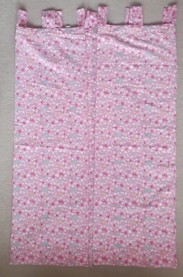 £4.99 • Buy Childrens Pink Disney Tab Top Lined Curtains 64  Wide X 54  Drop 163cm X 137cm 