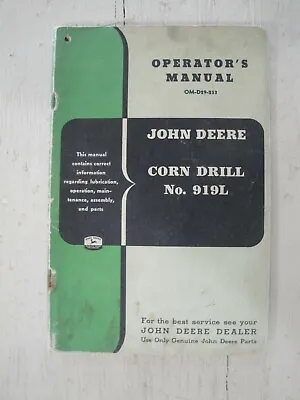 $12.95 • Buy John Deere No. 490 Four-Row Tractor Corn Planter Operator's Manual - OM-B2-748