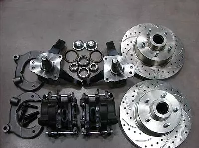 Mustang II 2 Front 11  Drilled Chevy Rotor Upgrade Disc Brake Kit Stock Spindle • $425.87