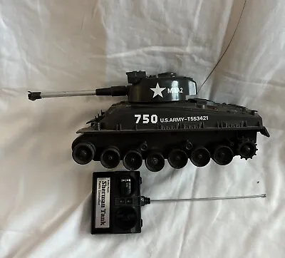 Vintage RADIO SHACK R/C WWII SHERMAN U.S. TANK 60-3037 • $22