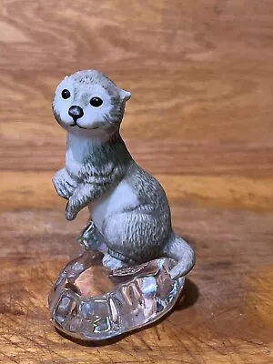 Retired Franklin Mint Arctic Babies Porcelain Meerkat On Austrian Crystal • $19.50