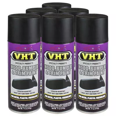 VHT Paint SP27 (6pk); Hood Bumper & Trim 11oz Aerosol Satin Black • $73.99