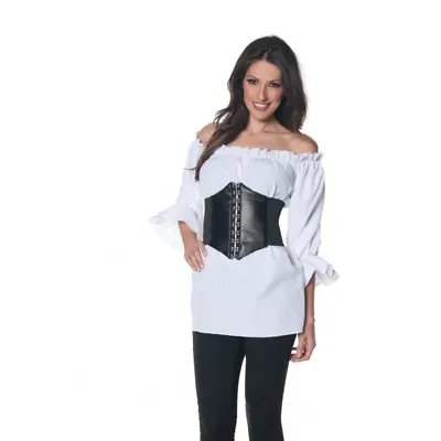 $18.95 • Buy Renaissance 3/4 Sleeve White Blouse Shirt Gypsy Peasant Adult Women's SM-XXXL