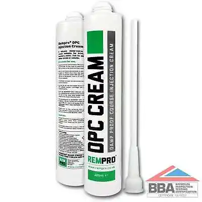 Rempro 1 X BBA Damp Proofing Course Cream - DPC Wall Injection Treatment Control • £26.99