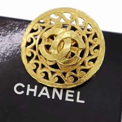 CHANEL CC Logos Used Pin Brooch Gold Plated 95 A France Authentic #AH534 Y • $732.23