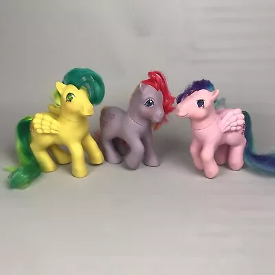 Vintage 1985 G1 My Little Pony TWINKLE EYE Lot Of 3 Skyrocket Whizzer Masquerade • $34