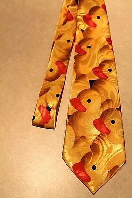 Lot's Of Rubber Ducky's All Over A  Brand New 100% Polyester Neck Tie! Free Ship • $12.99