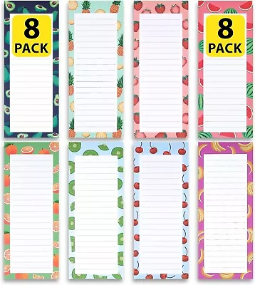 8Pack Magnetic Grocery List Notepads Shopping Lists Pads For Refrigerator Fridge • $9.34