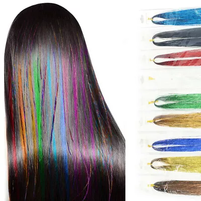 Long Hair Tinsel Sparkle Glitter Extensions Highlight Party Wedding UK • £1.98