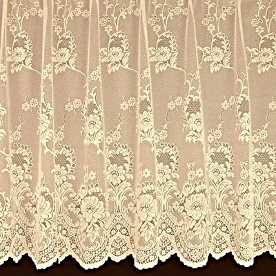 Classic Cream Lace Net Curtain Any Drop (20 -89 )   Mtm  Sold By The Metre • £0.99